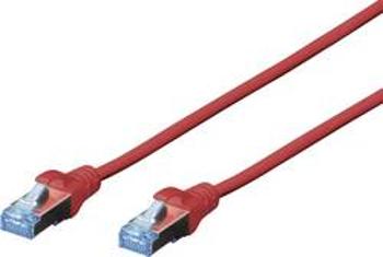 Patch kabel CAT 5e, SF/UTP RJ 45, vidlice ⇔ vidlice, 10 m, červená