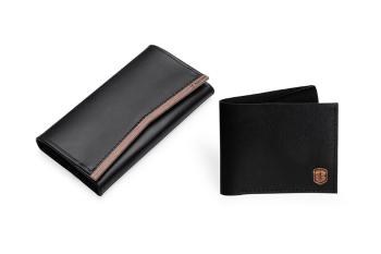 Set kožených peněženek Wallet Sets dřevěným detailem a možnosti výměny či vrácení do 30 dnů zdarma