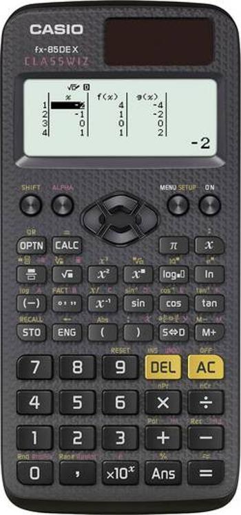 Casio FX-85DEX školní počítač černá Displej (počet míst): 12 solární napájení, na baterii (š x v x h) 77 x 11 x 166 mm