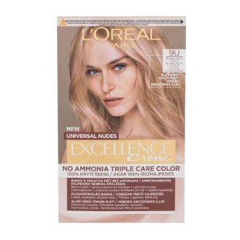 L'Oréal Paris Excellence Creme Triple Protection 48 ml barva na vlasy pro ženy poškozená krabička 9U Very Light Blond na barvené vlasy; na blond vlasy