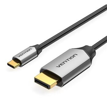 Vention USB-C to DP (DisplayPort) Cable 1M Black Aluminum Alloy Type (CGZBF)