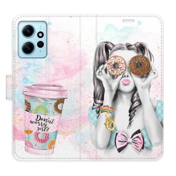 Flipové pouzdro iSaprio - Donut Worry Girl - Xiaomi Redmi Note 12 5G