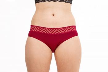 Pinke Welle Menstruační kalhotky "Moře" červené, silná menstruace, velikost S
