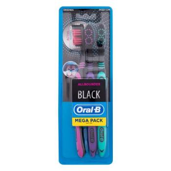 Oral-B Allrounder Black Medium klasický zubní kartáček zubní kartáček 3 ks unisex