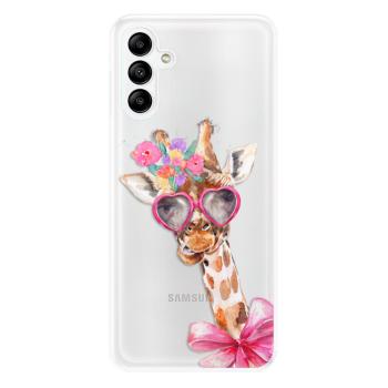 Odolné silikonové pouzdro iSaprio - Lady Giraffe - Samsung Galaxy A04s