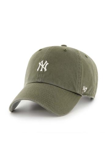 Bavlněná baseballová čepice 47 brand MLB New York Yankees hnědá barva, s aplikací, B-BSRNR17GWS-SWA