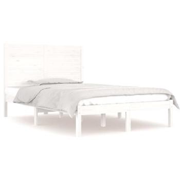 Rám postele bílý masivní dřevo 140 × 190 cm, 3104589 (3104589)