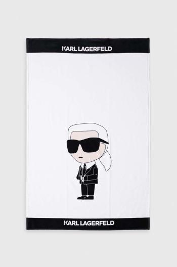 Bavlněný ručník Karl Lagerfeld bílá barva