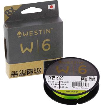 Westin splétaná šňůra w6 8 braid lime punch 135 m - 0,08 mm 3,7 kg