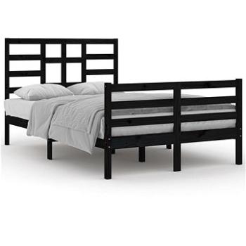 Rám postele černý masivní dřevo 120 × 200 cm, 3105859 (3105859)
