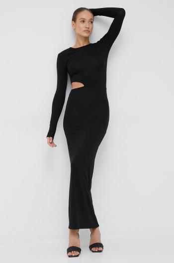 Šaty Calvin Klein černá barva, maxi