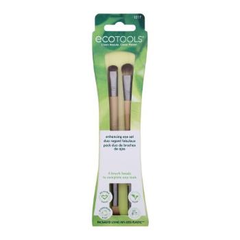 EcoTools Brush Enhancing Eye Set štětec oboustranný kosmetický štětec 2 ks pro ženy poškozená krabička