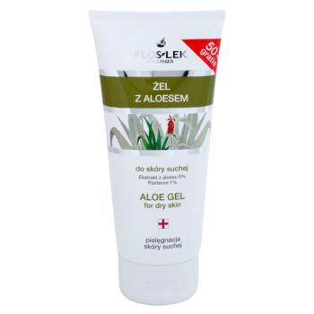 FlosLek Pharma Dry Skin Aloe Vera regenerační gel na obličej a dekolt 200 ml