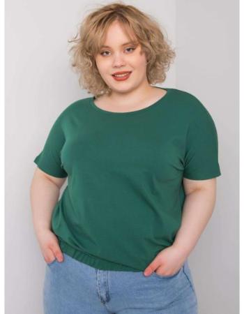 Dámská halenka se švy plus size ADDYSON tmavě zelená