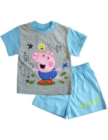 Světle modré krátké chlapecké pyžamo peppa pig vel. 116