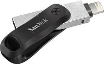 USB paměť pro smartphony/tablety SanDisk iXpand™ Flash Drive Go, 256 GB, USB 3.2 Gen 1 (USB 3.0), Lightning, černá, stříbrná