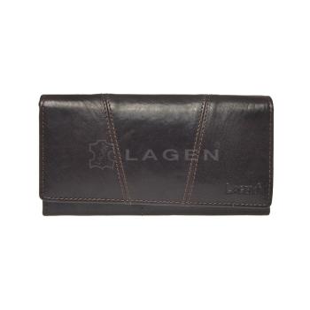 Lagen Dámská peněženka kožená PWL-388/T Tmavě hnědá