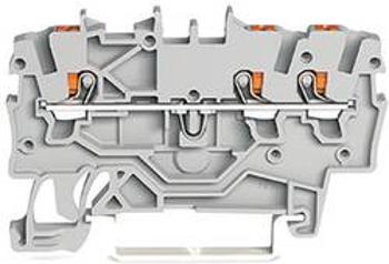 Průchodková svorka WAGO 2200-1301, pružinové připojení , 3.50 mm, šedá, 100 ks