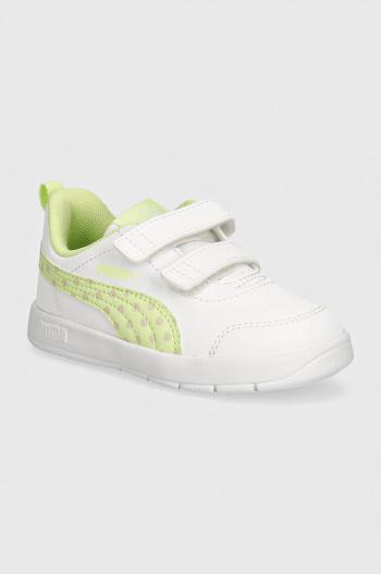 Dětské sneakers boty Puma Courtflex V3 Dotty žlutá barva, 398759