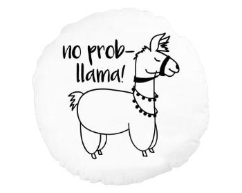 Kulatý polštář No prob llama