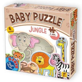 D-TOYS Baby puzzle Zvířátka z džungle 6v1 (2-4 dílky)