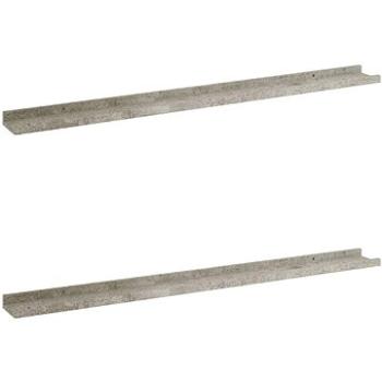 Shumee Nástěnné 2 ks betonově šedé 100×9×3 cm , 326702 (326702)