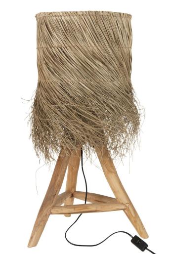 Stolní lampa z teakového dřeva a stínidlem z trávy Rafi grass - Ø 48*66 cm/ E27/ 70W 20913