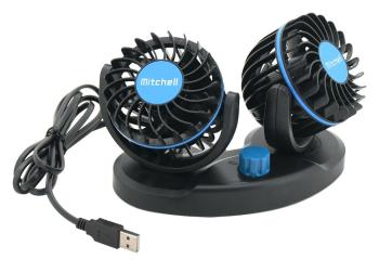 Compass 93203 Ventilátor MITCHELL DUO 2x85mm USB 5V na palubní desku