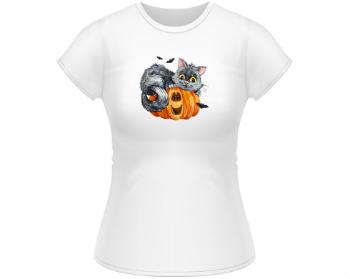 Dámské tričko Classic Kočička a dýně