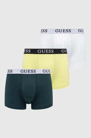 Boxerky Guess 3-pack pánské, zelená barva