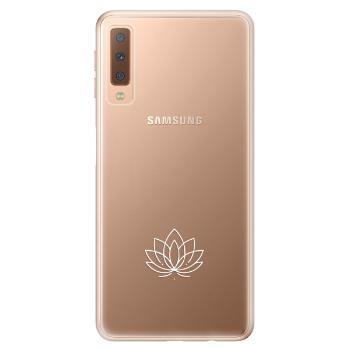 Odolné silikonové pouzdro iSaprio - čiré - Lotos - Samsung Galaxy A7 (2018)