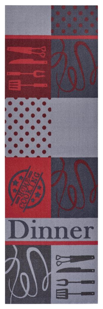 Zala Living - Hanse Home koberce Běhoun Cook & Clean 105397 Red Grey - 50x150 cm Červená