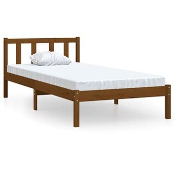 Rám postele medově hnědý masivní borovice 90×190 cm jednolůžko, 810050 (810050)