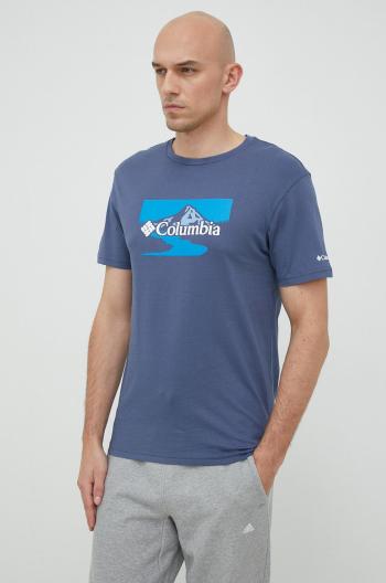 Bavlněné tričko Columbia s potiskem