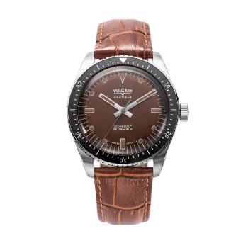 Vulcain Skindiver Nautique Brown - Brown Alligator