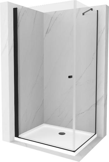 MEXEN/S Pretoria sprchový kout 90x110 cm, transparent, černá + sprchová vanička včetně sifonu 852-090-110-70-00-4010B
