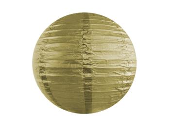 Partydeco Kulatý papírový lampion - zlatý 25 cm