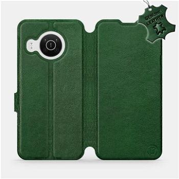 Kožené flip pouzdro na mobil Nokia X20 - Zelené -  Green Leather (5903516741243)