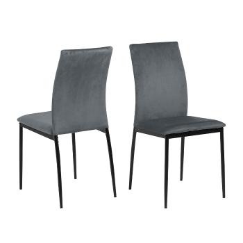 Sada 4 ks − Jídelní židle Demina − šedá