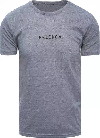 ŠEDÉ TRIČKO S NÁPISEM FREEDOM RX4959 Velikost: 2XL