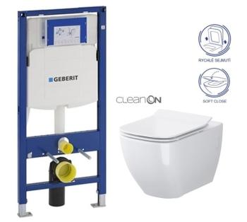 GEBERIT Duofix bez tlačítka + WC CERSANIT VIRGO CLEANON + SEDÁTKO 111.300.00.5 ME1