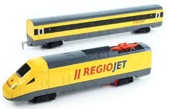 Rappa Vlak žlutý RegioJet se zvukem a světlem funkční model soupravy