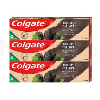 Colgate Natural Extracts Charcoal&Mint zubní pasta 3x75 ml