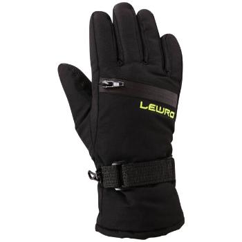 Lewro IKEF Dětské lyžařské rukavice, černá, velikost 12-15