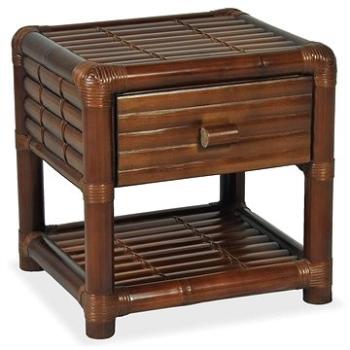 Noční stolek 45 x 45 x 40 cm bambus tmavě hnědý (244610)