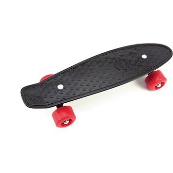Teddies Skateboard - pennyboard - černá - červená kola (8592190840013)