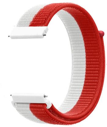 4wrist Provlékací řemínek pro Samsung 20 mm - White/Red