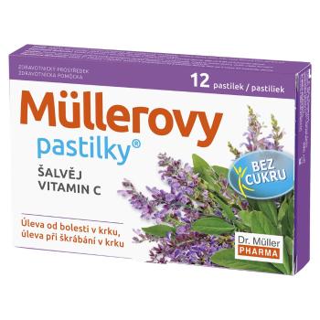 Dr. Müller Müllerovy pastilky se šalvějí bez cukru 12 pastilek