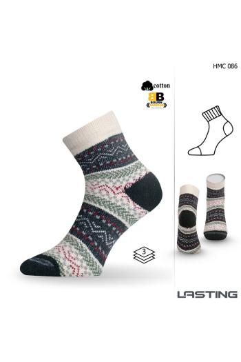 Lasting HMC 086 zelená silná ponožka Velikost: (38-41) M ponožky
