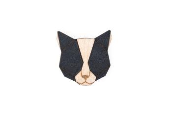 Dřevěná brož Black Cat Brooch s praktickým zapínáním a možností výměny či vrácení do 30 dnů zdarma